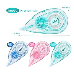 Vobou White Correction Tape, Easy To Use Applicator