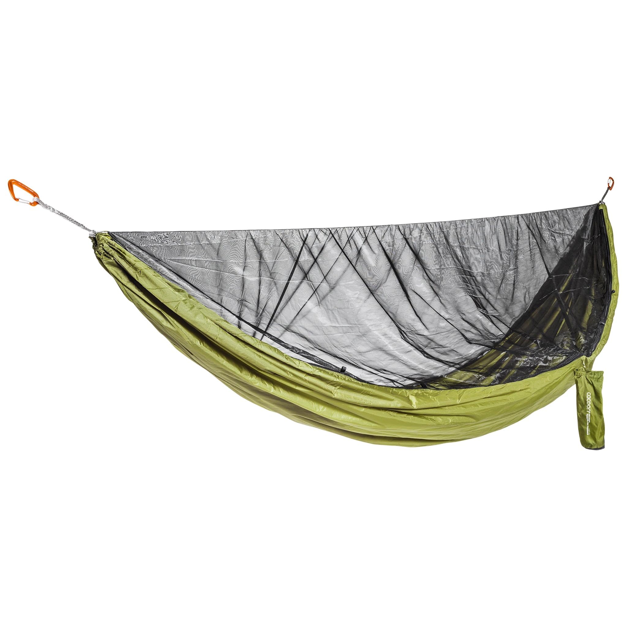 Cocoon Hammock, Ultralight Mosquito Net, Olive Green/Black, 20D hexagonal ripstop nylon, 140 kg weight capacity