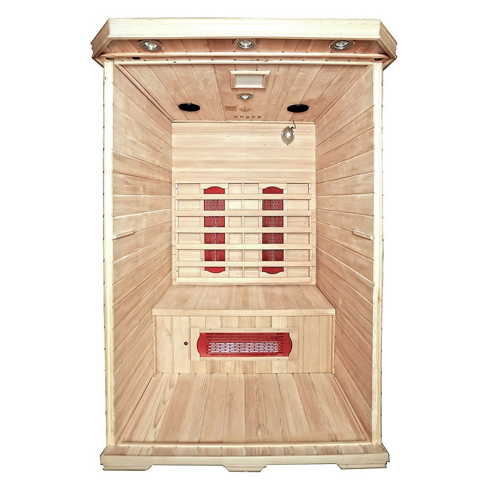 Gute Hitzeentwickling im Inneren der Infrarotkabine durch mehrere Infrarotstrahler