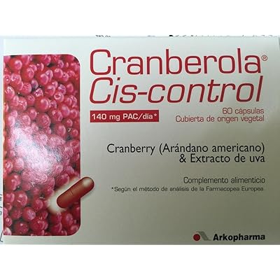 Arkopharma cranberola cys contol 60 caps cranberry 140mg pacday mineskin treatment