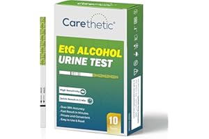 Carethetic EtG Alcohol Urine Test Strips - at Home Easy to Use Alcohol Test Strips - High Sensitivity with 80-Hour Detection Time - EtG Test Strips 10CT