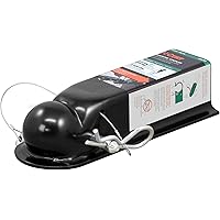 CURT 25470 QuickPin No-Latch Trailer Coupler for 2-Inch Hitch Ball, 2-in Channel, 3,500 lbs