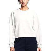 THE GYM PEOPLE Women's Crewneck Cropped Pullover Sweatshirt Cute Basic Long Sleeves Workout Tops
