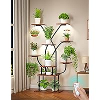 OUTONLIFE Plant Stand Indoor with Grow Light, 9 Tiered Tall Plant Shelf Indoor for Multiple Plants, 51" Metal Corner Plant Ho