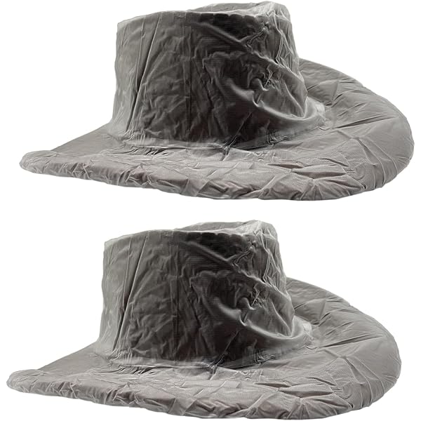 1526 6 Xxl Rain Hat Covers, Plastic Sturdy Transparent, Waterproof 6 XXL Rain Hat Covers, Plastic Sturdy Transparent  main image 3