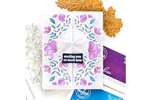 Pinkfresh Studio HOT FOIL Plate FLRL BORDR, Charming Floral Border, Large