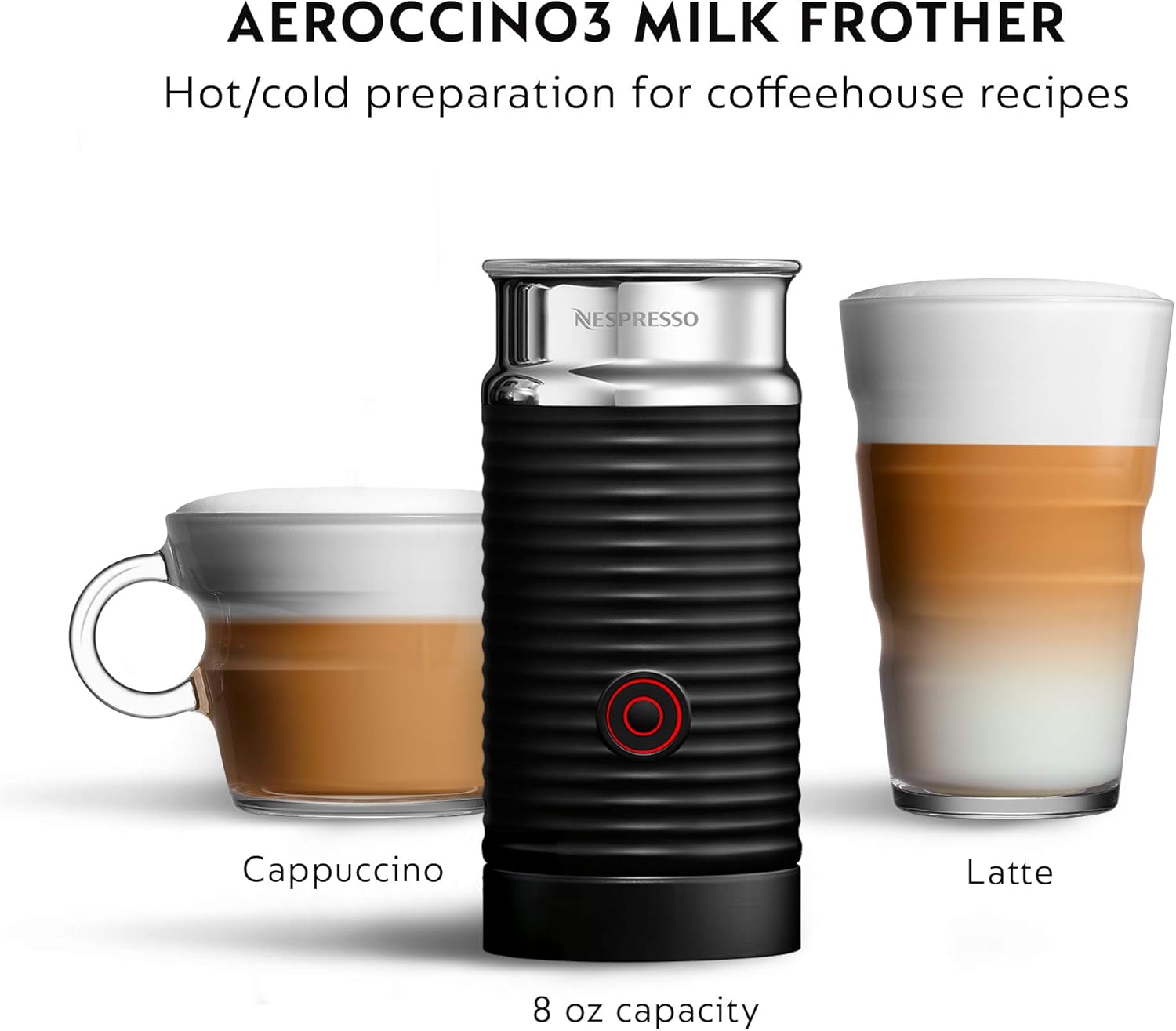 Nespresso Vertuo Coffee and Espresso Machine Bundle with Aeroccino Milk Frother by De'Longhi Graphite Metal: Kitchen & Dining