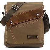 Sechunk Canvas Shoulder Bags Crossbody Bags Messenger Bags Purse Daypack for Men Women