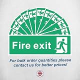 Rubigo Fire Exit Sign 30x10cm No Arrow Self Adhesive Vinyl 4 Pack view 5
