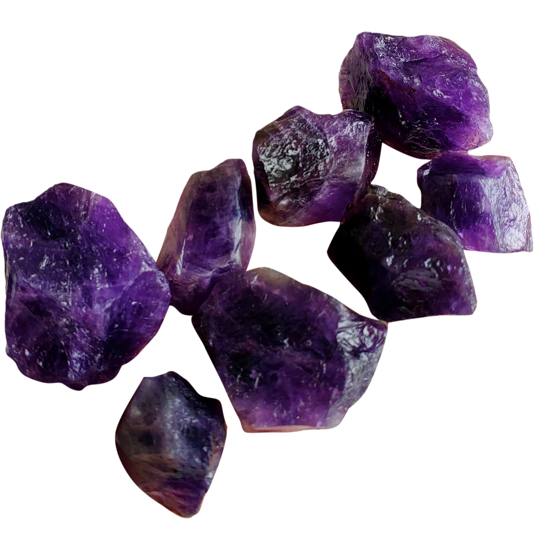 Photo 1 of 1 lb Rough Crystals Bulk Raw Amethyst Quartz Healing Stones for Tumbling, Wire Wrapping, Wicca Reiki,Meditation