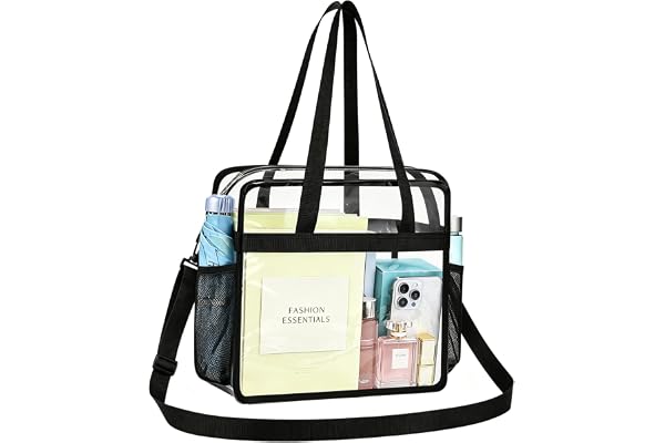 UEASE Clear Bag for Stadium Events 12×6×12 Clear Tote Bag for Concert,Sport,Festival