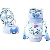 Cinnamoroll Stainless Steel Insulated Water Bottle (Spout & Straw) with Strap 520ml