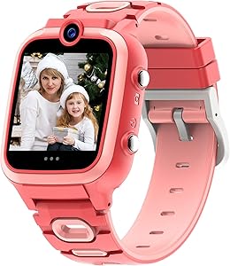 【Dual Cameras + Video 】 Smart Watch for Kids Boys Girls with Dual Cameras Video Recorder Player, MP3 Music Player,Pedometer,33 Clock Faces,7 Games, Waterproof and More (3 Colors)
