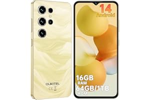 OUKITEL C2 Téléphone portable débloqué 16 + 64 Go/1 To, écran HD+ de 6,52", batterie 5000 mAh, téléphone Android 14, appareil