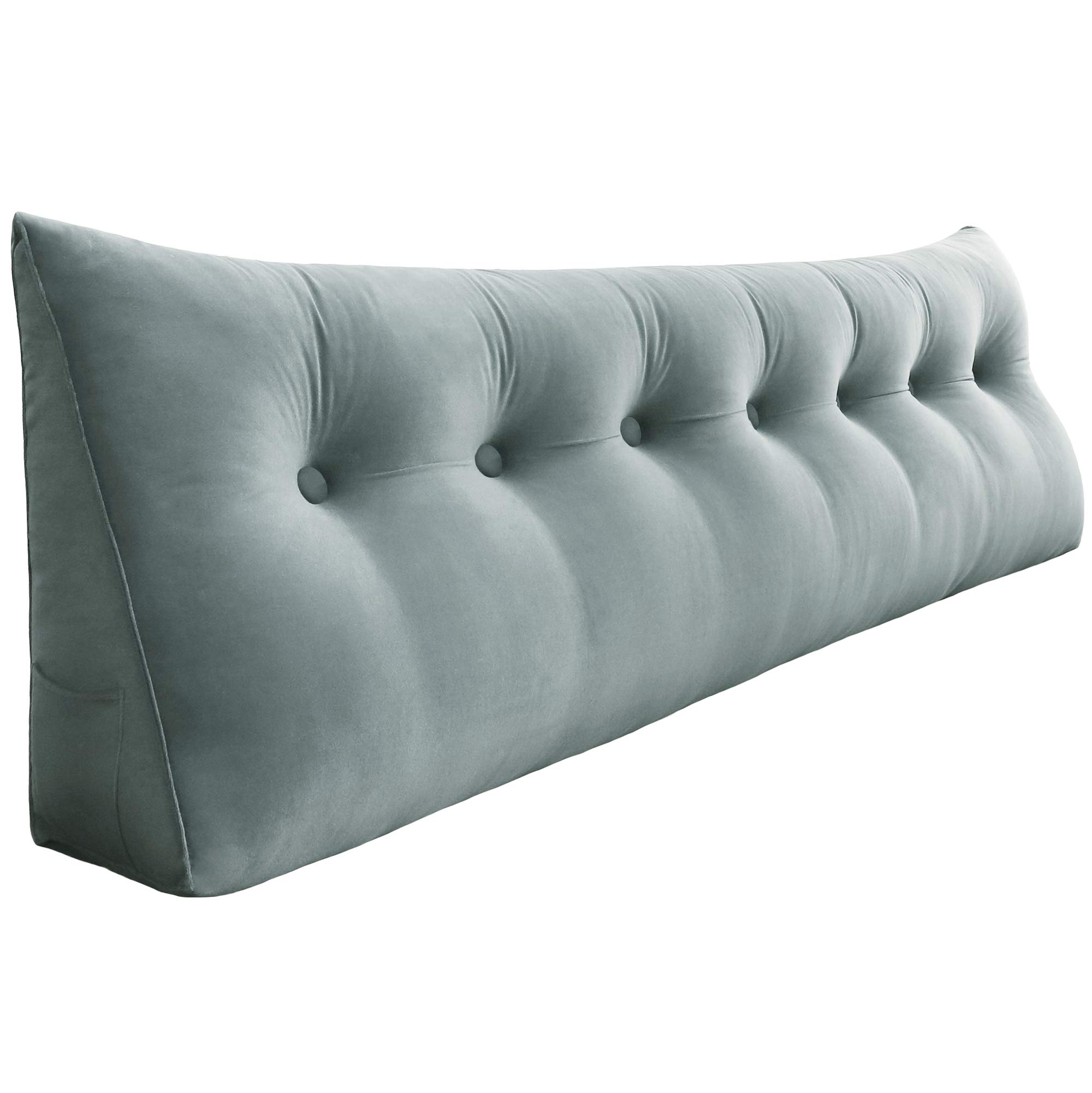 gray backrest pillow