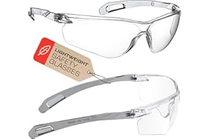 NoCry ANSI Z87.1 Safety Glasses with Scratch Resistant Coating - Anti Fog Safety Glasses, Clear Safety Eyewear for Men, 100% UV Resistant Eye Protection Glasses - Suitable for Indoor or Outdoor Use