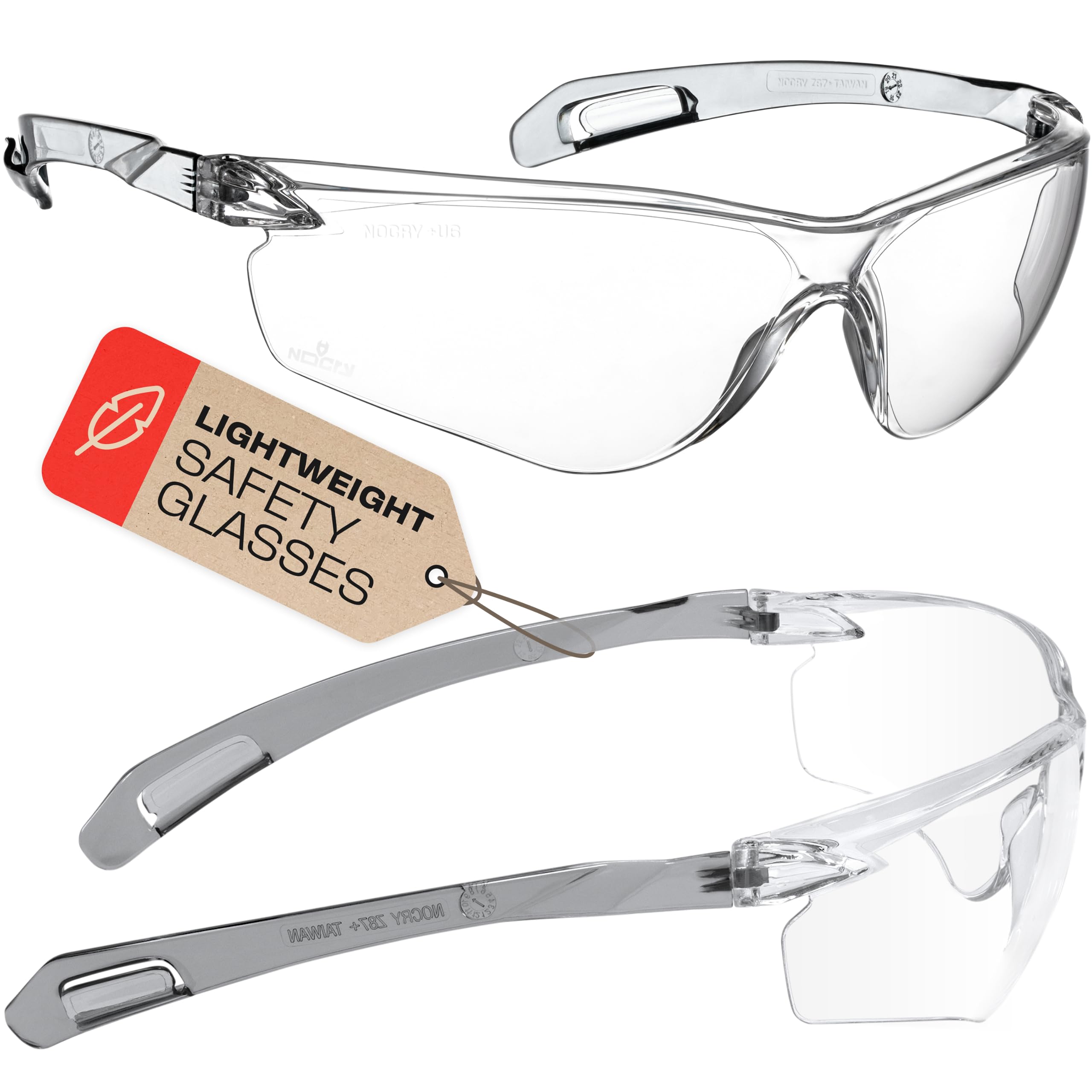 NoCry ANSI Z87.1 Safety Glasses with Scratch Resistant Coating - Anti Fog Safety Glasses, Clear Safety Eyewear for Men, 100% UV Resistant Eye Protection Glasses - Suitable for Indoor or Outdoor Use