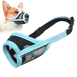 LUCKYPAW Dog Muzzle, Mesh Muzzle for Small Medium