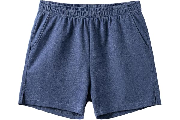 Amy Coulee Mens 4 Inch Cotton Sleep Shorts, Lounge Pajamas with Pockets | Breathable Cozy Fabric, Regular Fit, Split Side, El