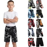ROAR-INT Kids Mixed Martial Arts MMA Shorts BJJ Cross Training Gym Boxing Grappling Kickboxing Muay Thai Workout Shorts