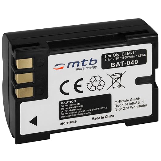 Ersatz-Akku BLM-1 für Olympus Camedia E-1, E-300, E-330, E-500, E-510, C-5060, C-7070, C-8080