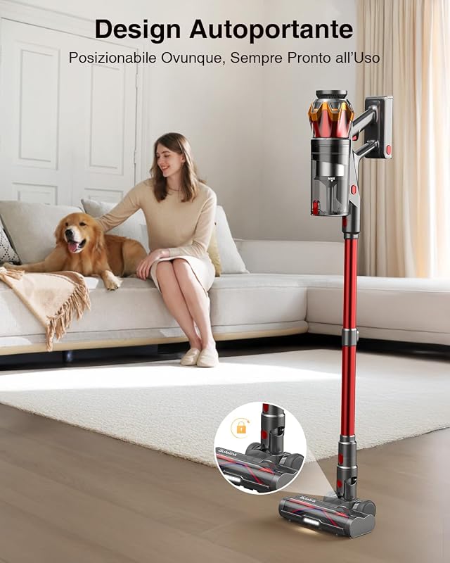 aspirapolvere senza fili 55KPa/650W/70Min Per Animali/Pavimenti/Tappeti — foto 6 di 8