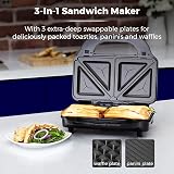 Tower T27020 3-in-1 Deep Fill Sandwich Maker with Interchangeable Plates view 3