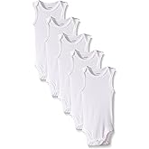 Carter's 5-pack Baby Unisex White Sleeveless Bodysuits