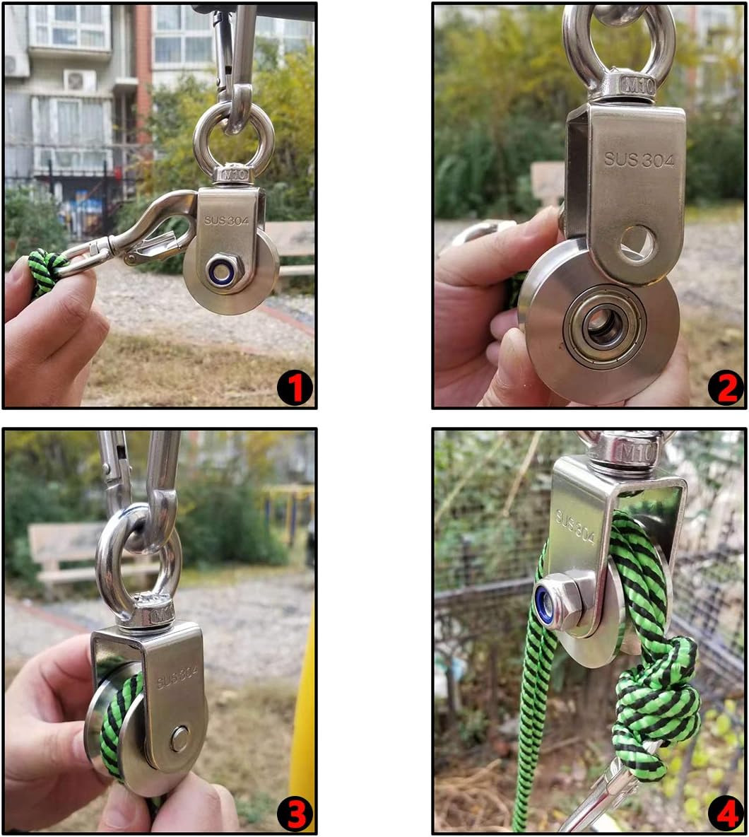 Lind Kitchen V-Type Swivel Pulley Detachable Duplex Bearing 360 Degree