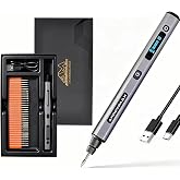 ARROWMAX 5-Speed Mini Cordless Rotary Tool Kit with OLED, 30000 RPM 30 Bits | Mini Rotary Tool Kit, Engraver Pen Tool for Metal Wood Glass Plastic, Engraver Kit Craft Gifts for for Teens Adults Beginne