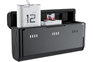 TELESIN 2-Pack Enduro Battery Charger for Hero 12 Hero 11 Hero 10 Hero 9,Cold-Resistant Battery， Long Lasting Batteries as Or