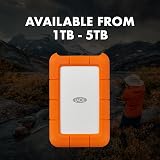 LaCie Rugged USB-C 2TB External Hard Drive USB 3.0 Drop Dust Rain Orange view 7