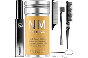NICEMOVIC Slick Back Hair Brush Wax Stick Set for Flyaways Stocking Stuffers for Kids Women Christmas/Birthday Gifts Hair Accessories for Women Girl Teen Girls Trendy Stuff, Hair Styling Tools Baby Hairs Gel