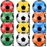 Glimin 12 Pack Soccer Balls Bulk Deflated Soccer Balls with Pump Official Size 3/4/5 Outdoor and Indoor Training Practice Football for School Sports Game Birthday Gift