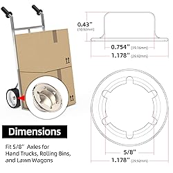 (4-Pack) Calvana 5/8” Push Nut Axle Caps, Spring