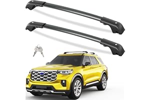 Tuyoung Lockable Roof Rack Cross Bars Compatible with Ford Explorer 2020-2025, 220lbs Heavy Duty Aluminum Anti-Theft Metal Lock Roof Rails Crossbars Rooftop Cargo Bars Luggage Racks Carrier