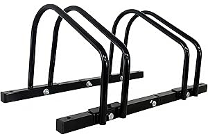 XINYI Bike Rack Floor, Bike Stand Garage, Indoor/Outdoor Bike Rack Garage,22-28" Wheel Stand, Max. Tire Width 2.1", Front/back Bike Stand For Mountain, Road and Kids Bikes for 2 Bikes