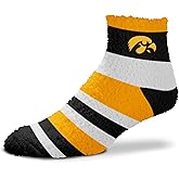 For Bare Feet NCAA Rainbow Fuzzy Sleep Soft Socks-One Size Fits Most