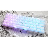 Ducky One 3 Mini Aura 60% Mechanical Keyboard, Cherry MX Red, RGB, White | 60% mechanical gaming keyboard, hot-swap switches, Quack Mechanics, PBT tripleshot keycaps, RGB