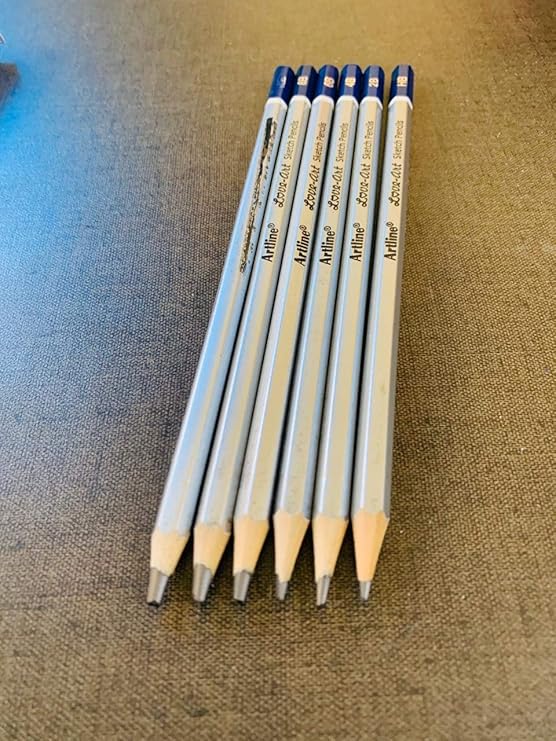 Artline Love Art Sketch Pencils HB, 2B, 4B, 6B, 8B, 10 B (Three Pencils