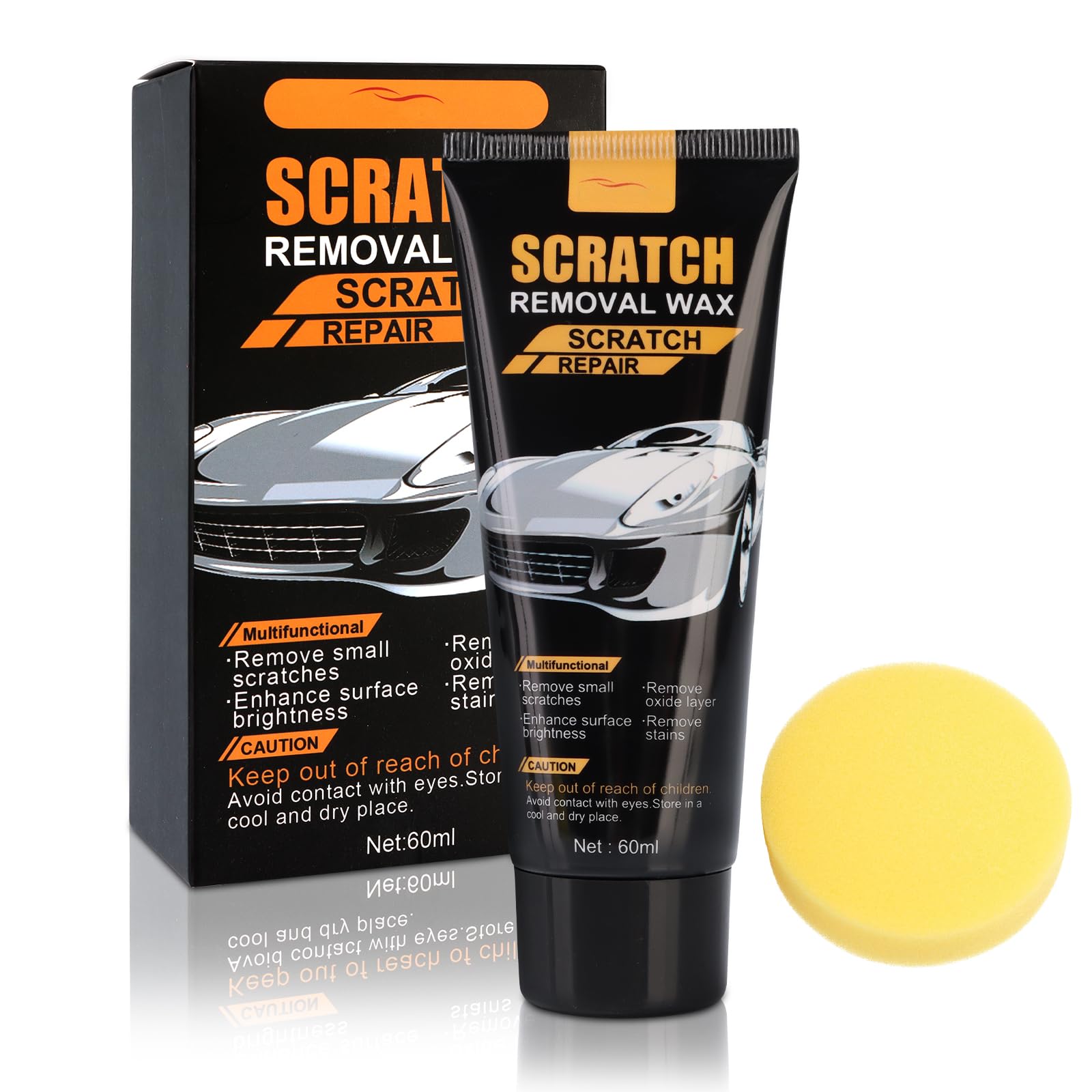 Photo 1 of 2025 Upgraded Scratch Remover for Vehicles, New Car Scratch Removal Wax Kit - Erase Car Scratches with Wipe & Sponge, Polishing Paste for Deep Scratches Repair