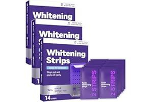 Purple Teeth Whitening Strips, Effectively Removes Surface Stains & Natural Shine,Fit for Daily Use, Enamel Safe, Comfortable