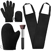 5 Pack Self Tanning Mitt Applicator Kit - Face Tan Mitt, Back Lotion Applicator, Exfoliating Glove, Tanning Brush，Mini Tanner Mitt