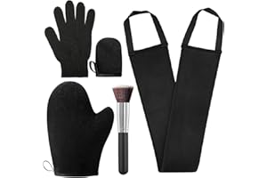 5 Pack Self Tanning Mitt Applicator Kit with Self Tan Mitt applicator Exfoliating Gloves Mini Self Tanner Applicator Mitt Sel