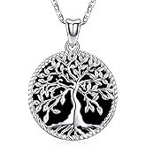 Odinstone Tree of Life Necklace, Sterling Silver Pendant for Women Family Tree Necklaces Jewelry for Mom/Wife/Grandma(With Fine Gift Box)