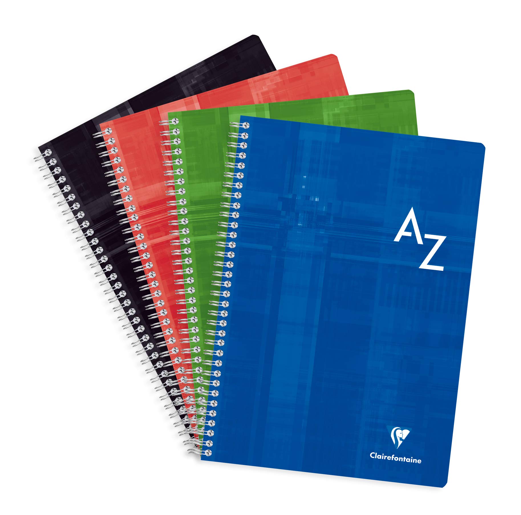 Clairefontaine 8148C - A Spiral Index Book - Dimensions: A4 21x29,7 cm - 180 Seyes Ruled Pages - 90 g White Paper - Laminated Card Cover - Random Colour