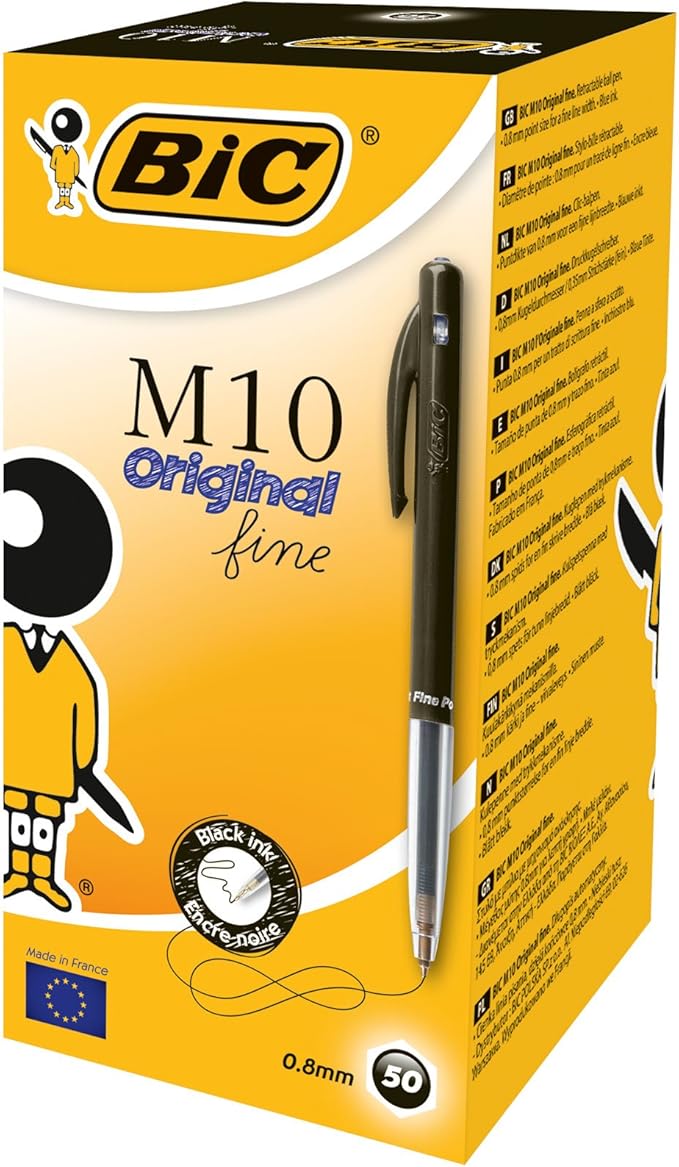 Bic M10 Fine Retractable Ballpoint Pen (Box Of Of 50