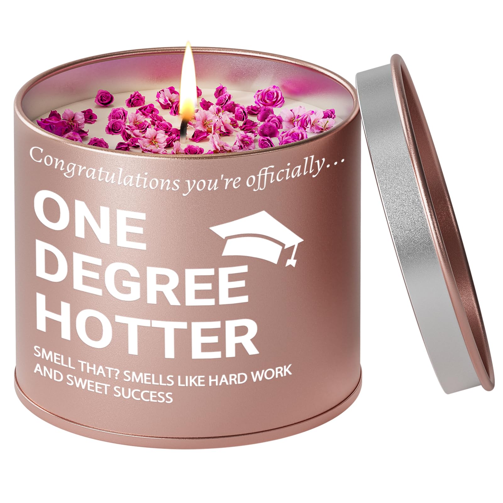 PRSTENLY Graduation Gift for Her, Scented Candles in Metal Jars Graduation Gifts for Granddaughter Daughter Sister Friends, College University School Grad Presents