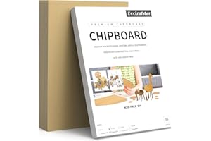 BOCIZUFSTAR Chipboard Sheets 8.5x11 Inches - 22 PT 50pcs Brown Kraft Paper Sheets for Crafts - Chip Board for Book Binding - Picture Frame Backing - Great Thin Cardboard Sheets for Crafts