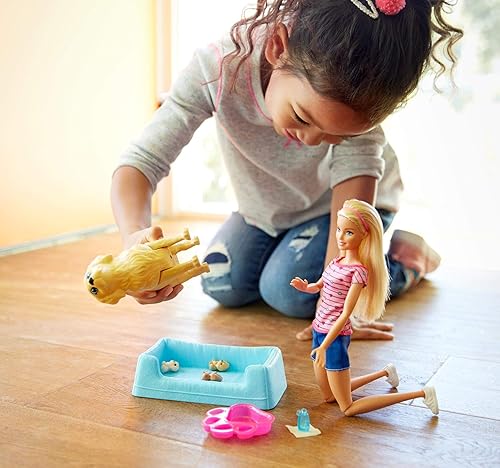 Barbie Dolls with Mommy Dogs and Newborn Puppies in Bahrain
